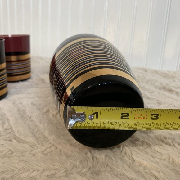 Vintage Bohemian Czech Glass Borske Sklo Amethyst Decanter & 5 Tumbler Glasses - Picture 15 of 15